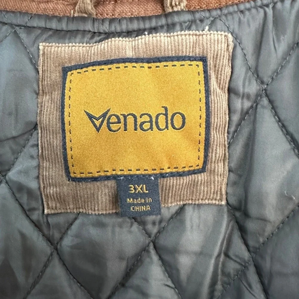 Venado Men's 2XL Concealed Carry Black Canvas Quilted Vest Full Zip Utility